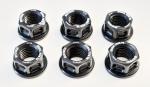 Evotech Mutternset Schwarz  (6 Stk.) M10x1,25 Kettenblattträger KTM 1290 SDR / GT